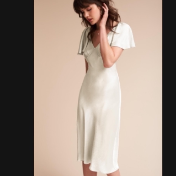BHLDN Giselle dress in oyster. Style number 43623917 - Picture 1 of 1